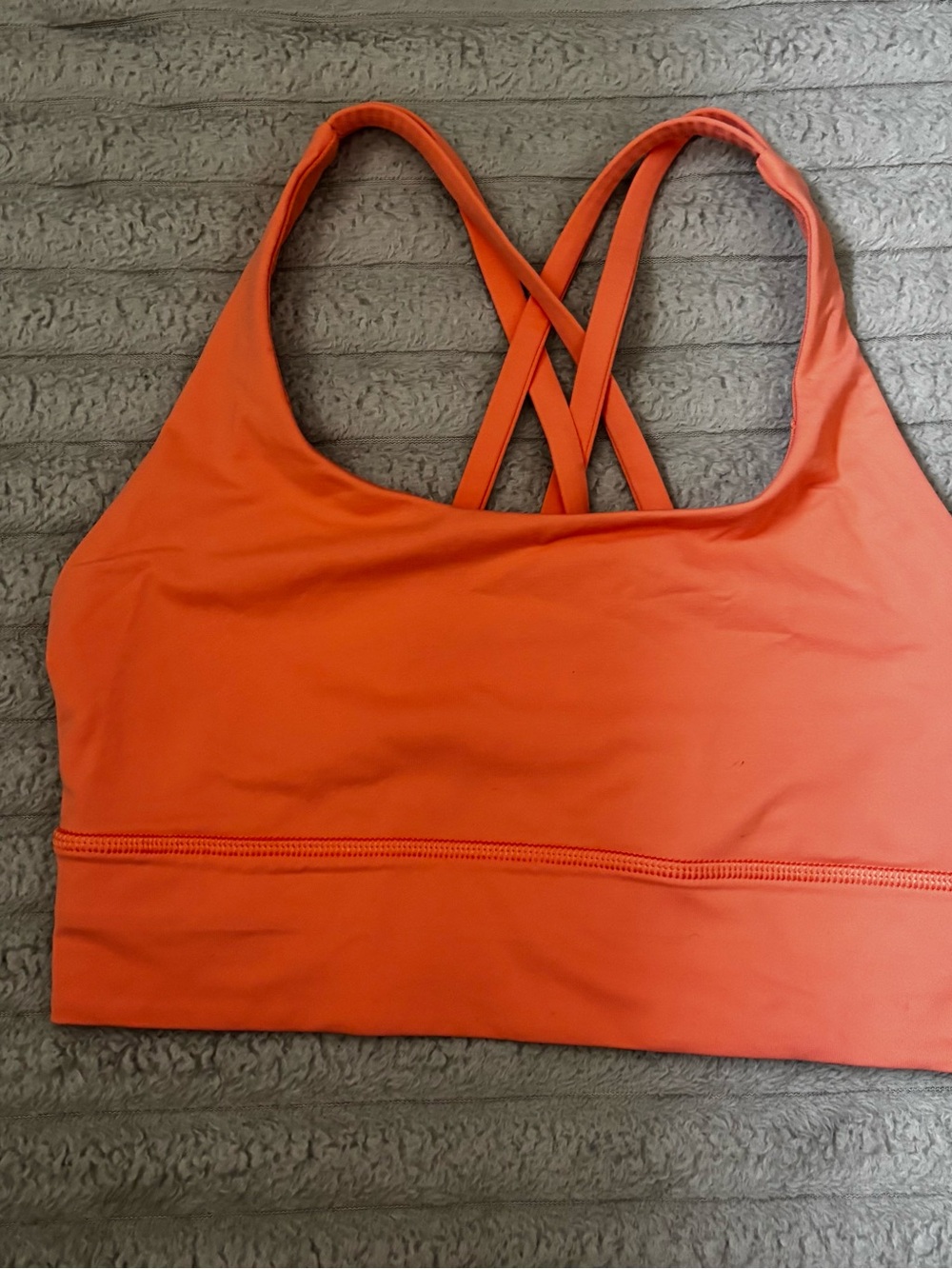 lululemon Salmon/pinkish orange Cross-Back Sports Bra / ENERGY BRA